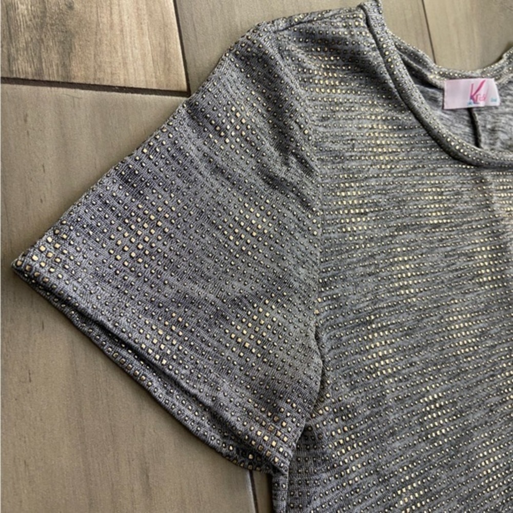 Krush Boutique Silver with gold‎ Sheer Dress Women’s Size Small
